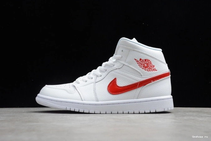 BQ6472-106 University White Mid 1 Jordan Red (W) 0728